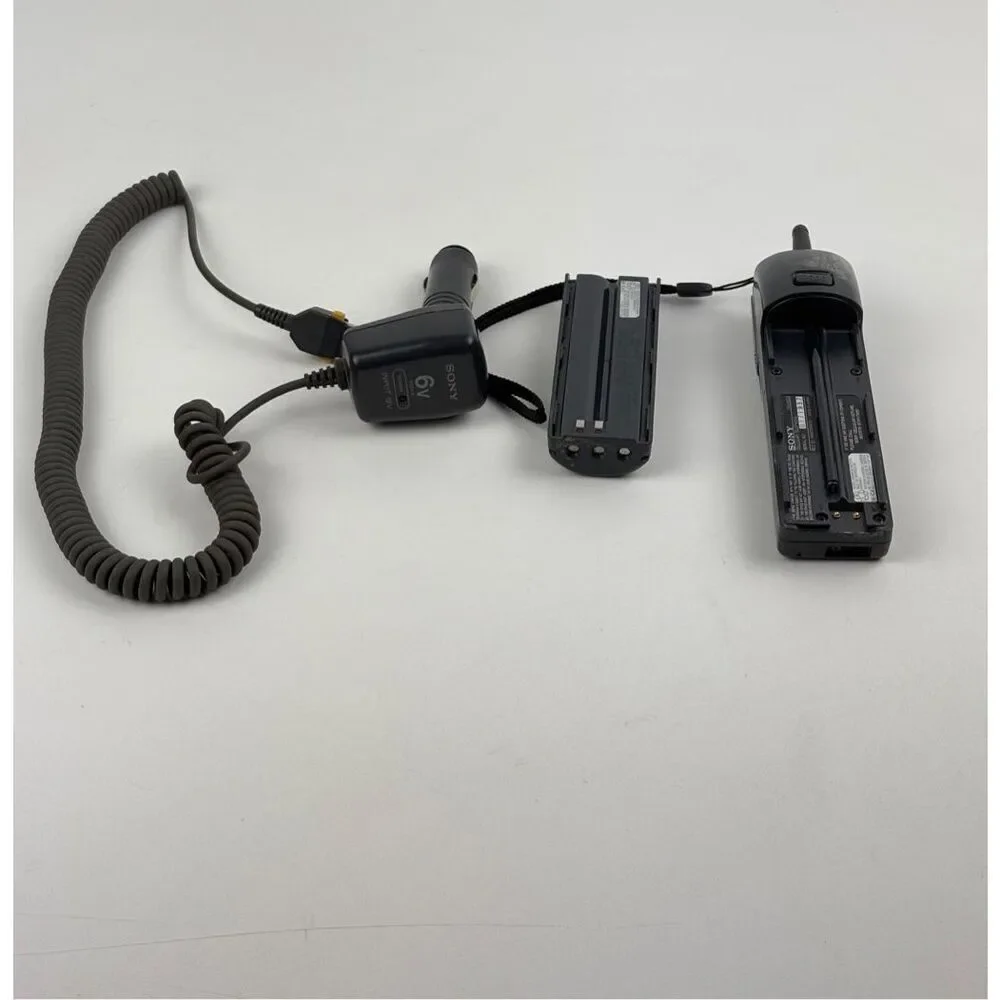 Vtg 1992 Sony CM-H333 The Mars Bar Mobile Cellular Phone & Car Charger- Tested E